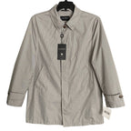 Lauren Ralph Lauren Coat Men's 38R Raincoat Stanza Cream Brown Houndstooth