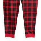 Nautica Sleep Pant Men's Large RestLuxe Elastic Waist Pockets Red/Black Check