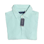 Nautica Men's Small Striped Short Sleeve Polo Shirt Seawater Blue