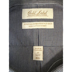 Roundtree & Yorke Shirt Big & Tall Men's 19 36/37 Dress Shirt Navy Blue