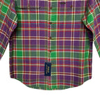 Polo Ralph Lauren Shirt Men's Small Classic Fit Long Slv Purple/Green Plaid