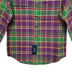 Polo Ralph Lauren Shirt Men's Small Classic Fit Long Sleeve Purple/Green Plaid