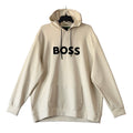Boss Soody Zone Logo Hoodie Men's 4XT Big & Tall Drawstring Hood Open White