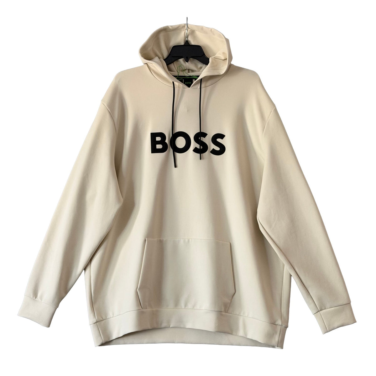 Boss Soody Zone Logo Hoodie Men's 4XT Big & Tall Drawstring Hood Open White