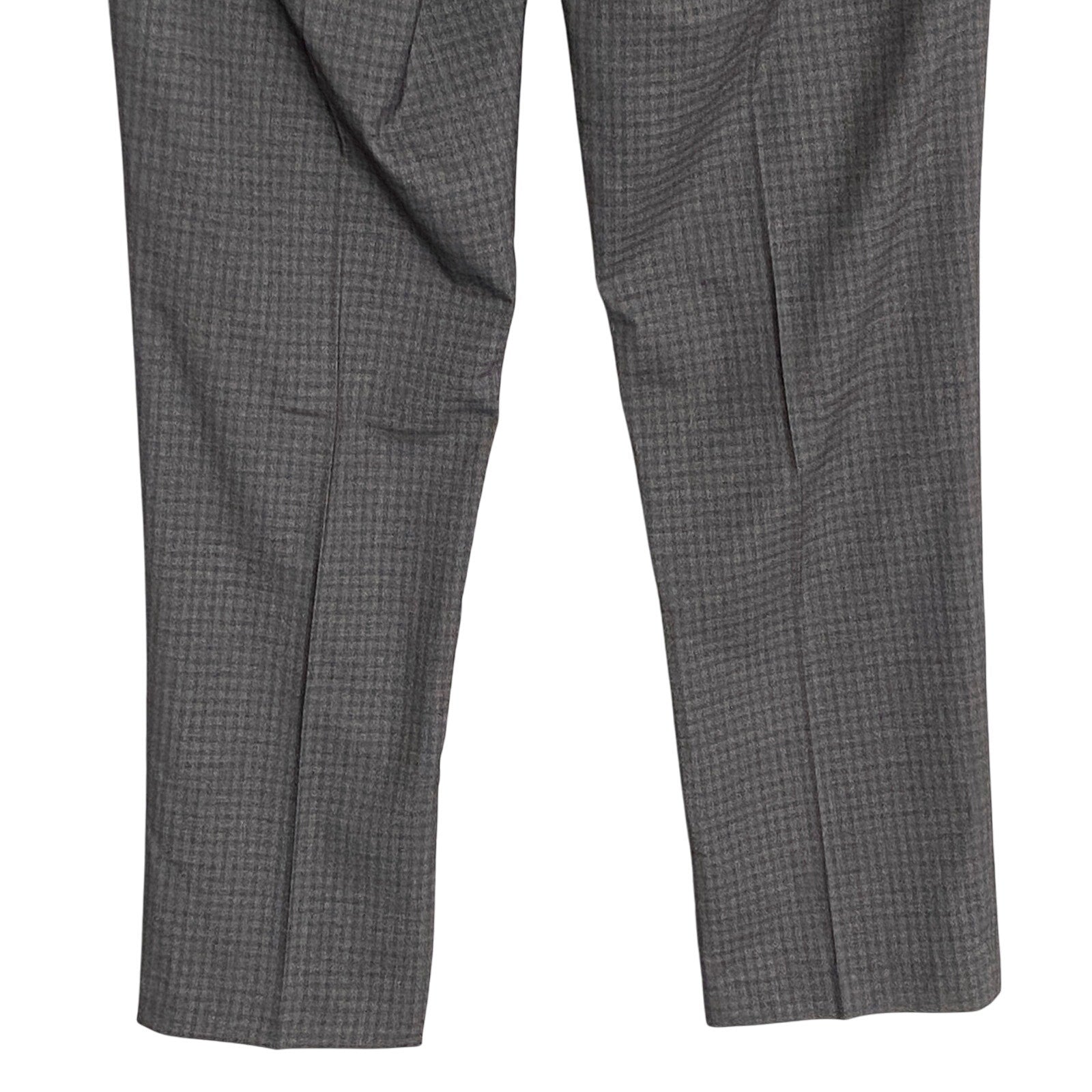 Perry Ellis Portfolio Pants Men's 34x32 Slim Fit Dress Pant Charcoal Gingham
