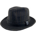 Daniel Cremieux 38 Blue Label Wool Blend Fedora Hat Large/XL Charcoal