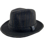 Daniel Cremieux 38 Blue Label Wool Blend Fedora Hat Large/XL Charcoal