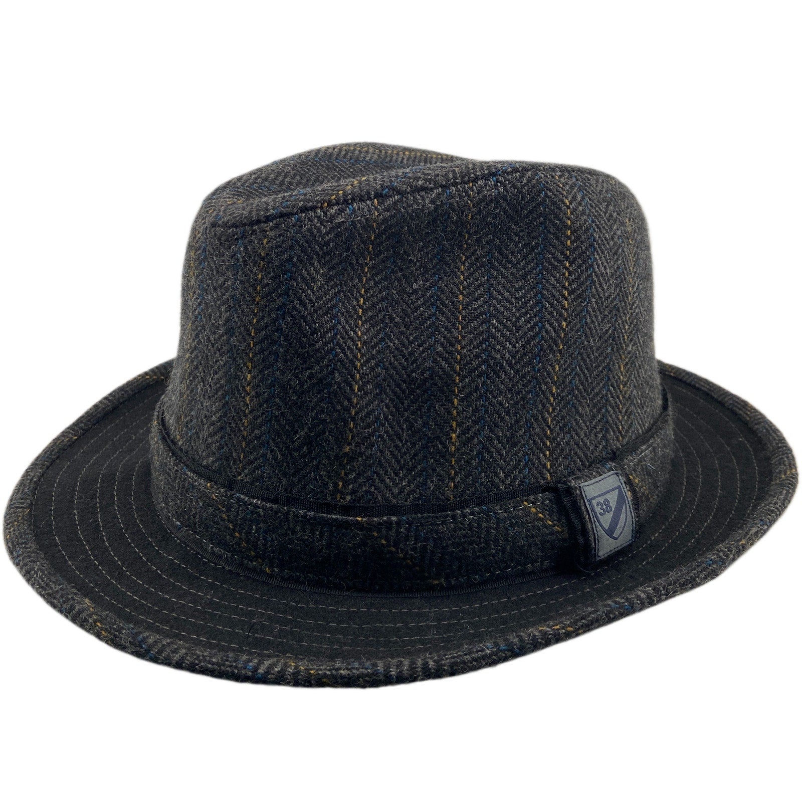 Daniel Cremieux 38 Blue Label Wool Blend Fedora Hat Large/XL Charcoal