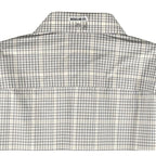 Calvin Klein Dress Shirt Men's Large Steel+ Regular Fit Stretch Grey Plaid