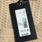 Murano Lux Textured Sweater Men's 4XT Big & Tall Crew Neck Light Khaki