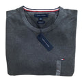 Tommy Hilfiger Sweater Men's XL Crew Neck Premium Cotton Long Sleeve Charcoal Grey