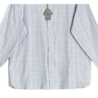 Visconti Black Men's XL Organic Cotton Long Sleeve Button Up Shirt White