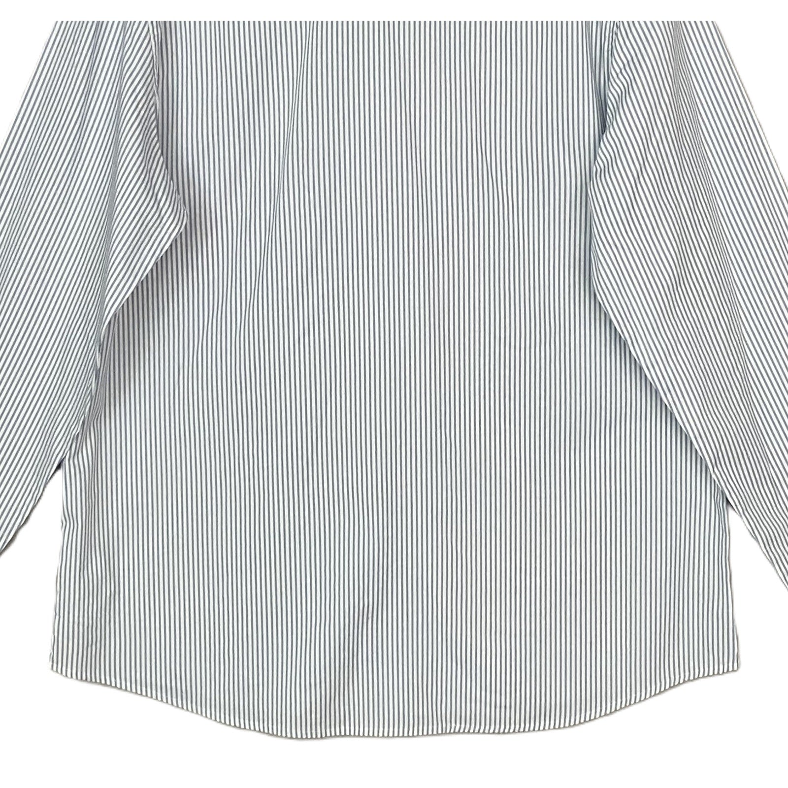 Michael Kors Dress Shirt Men's 2XL Slim Fit Long Sleeve Blue Pinstripe