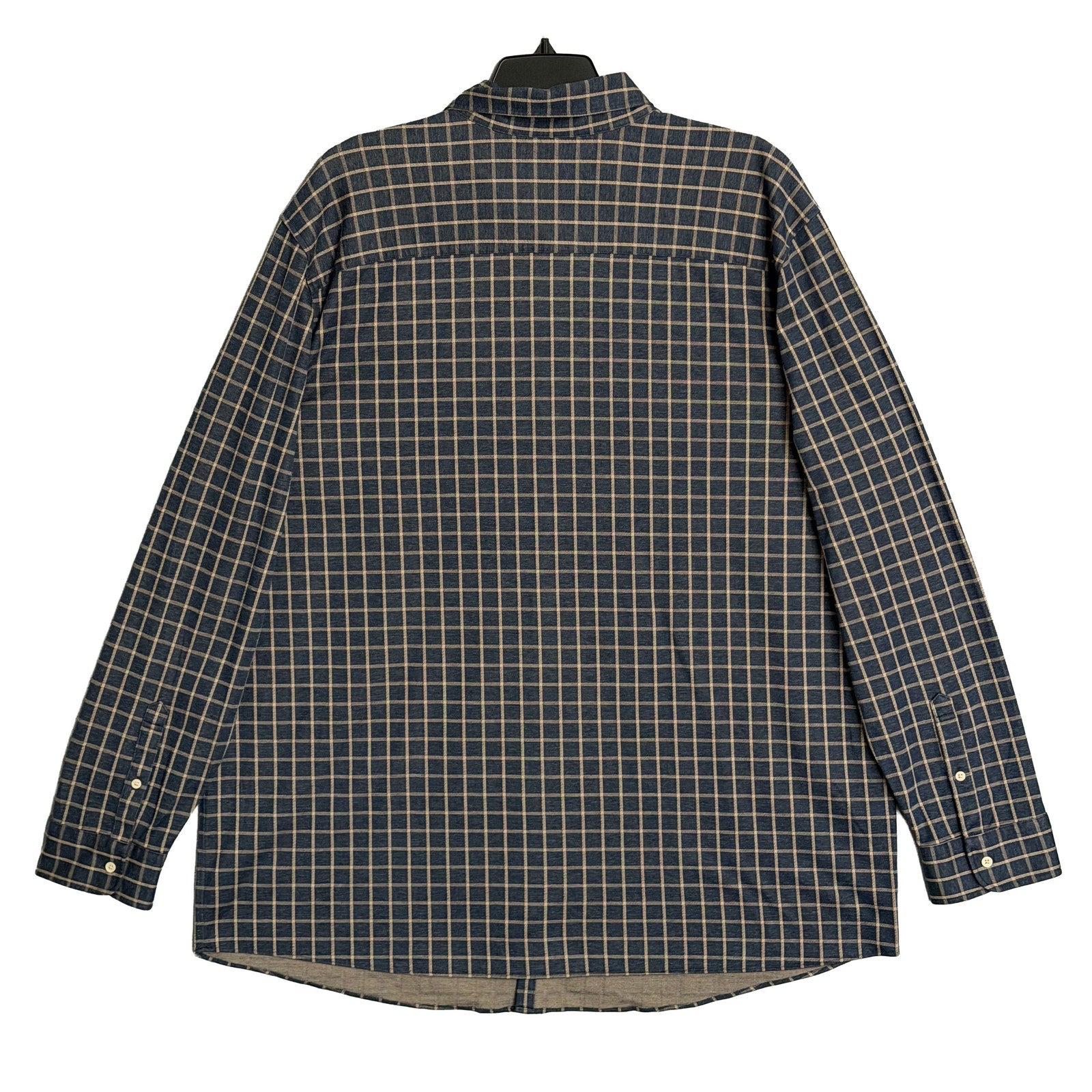 Faherty Coastline Knit Shirt Men's 3XLT Big & Tall Supima Cotton Twilight Check