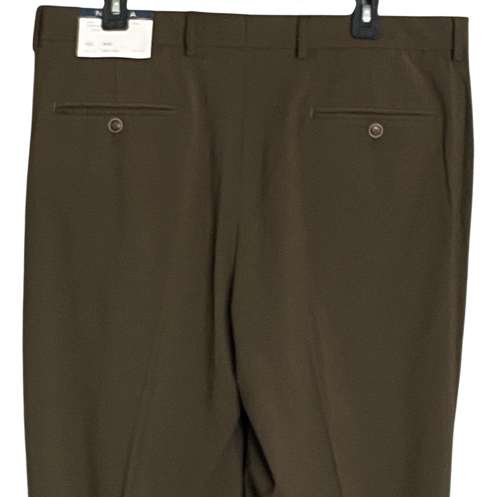 Nautica Men's Suit 40L 36W 2-Piece Suit Modern Fit Gaff Active Stretch Olive