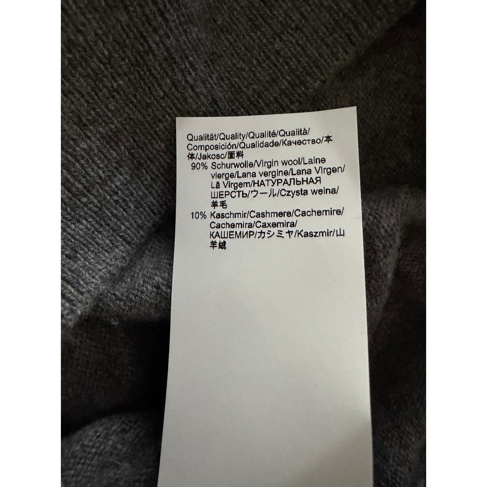 Boss H-Hemario Quarter Zip Sweater Men's 3XT Big & Tall Wool Cashmere Gray