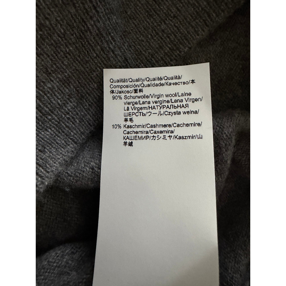 Boss H-Hemario Quarter Zip Sweater Men's 3XT Big & Tall Wool Cashmere Gray