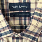 Psycho Bunny Flannel Shirt Men's XXL Plaid Long Sleeve Brown Plaid