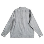 Perry Ellis Shirt Men's XXL Long Sleeve Button Up Shirt Grey Floral Pattern