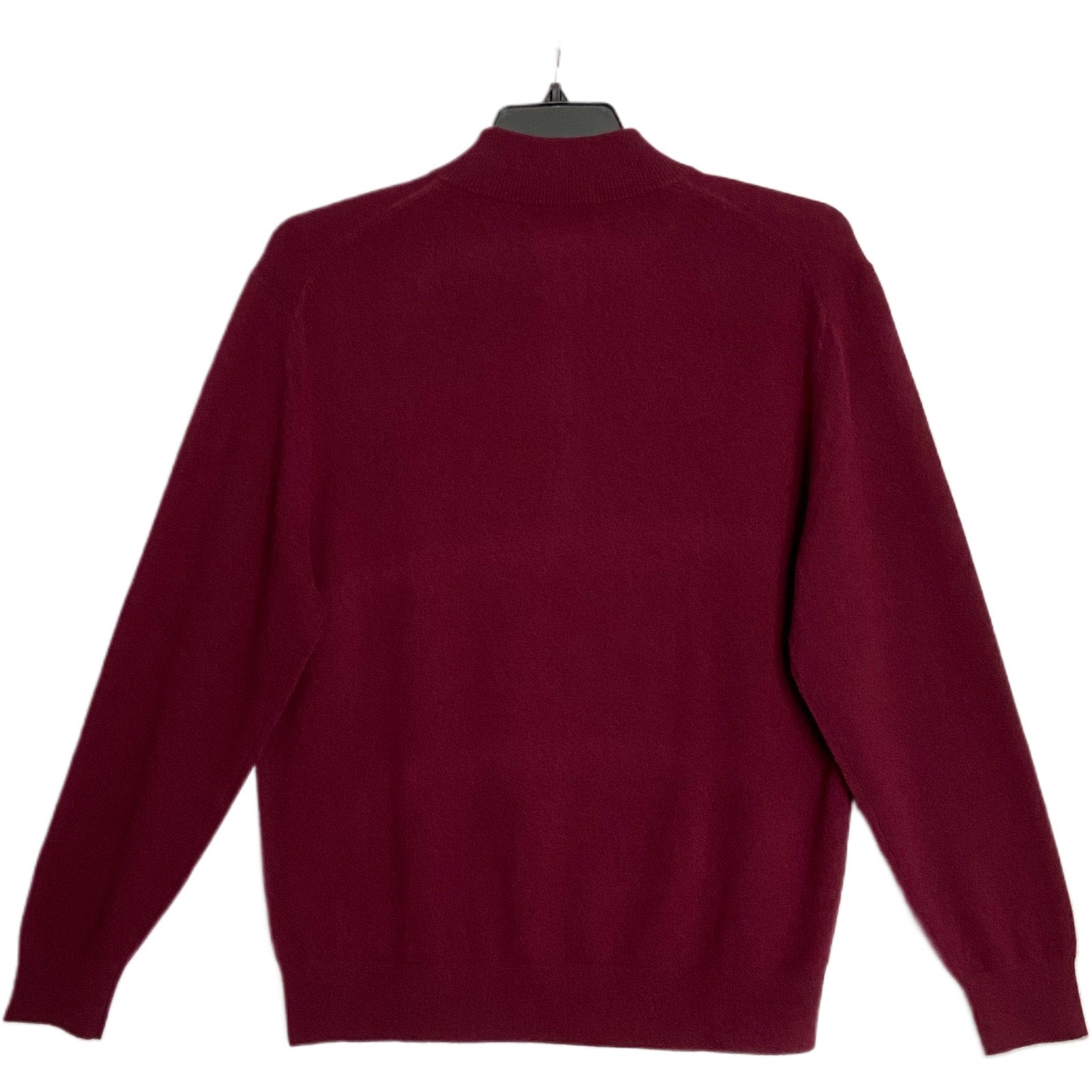 Daniel Cremieux Quarter-Zip Sweater Men's Large Luxury Cashmere Burgundy