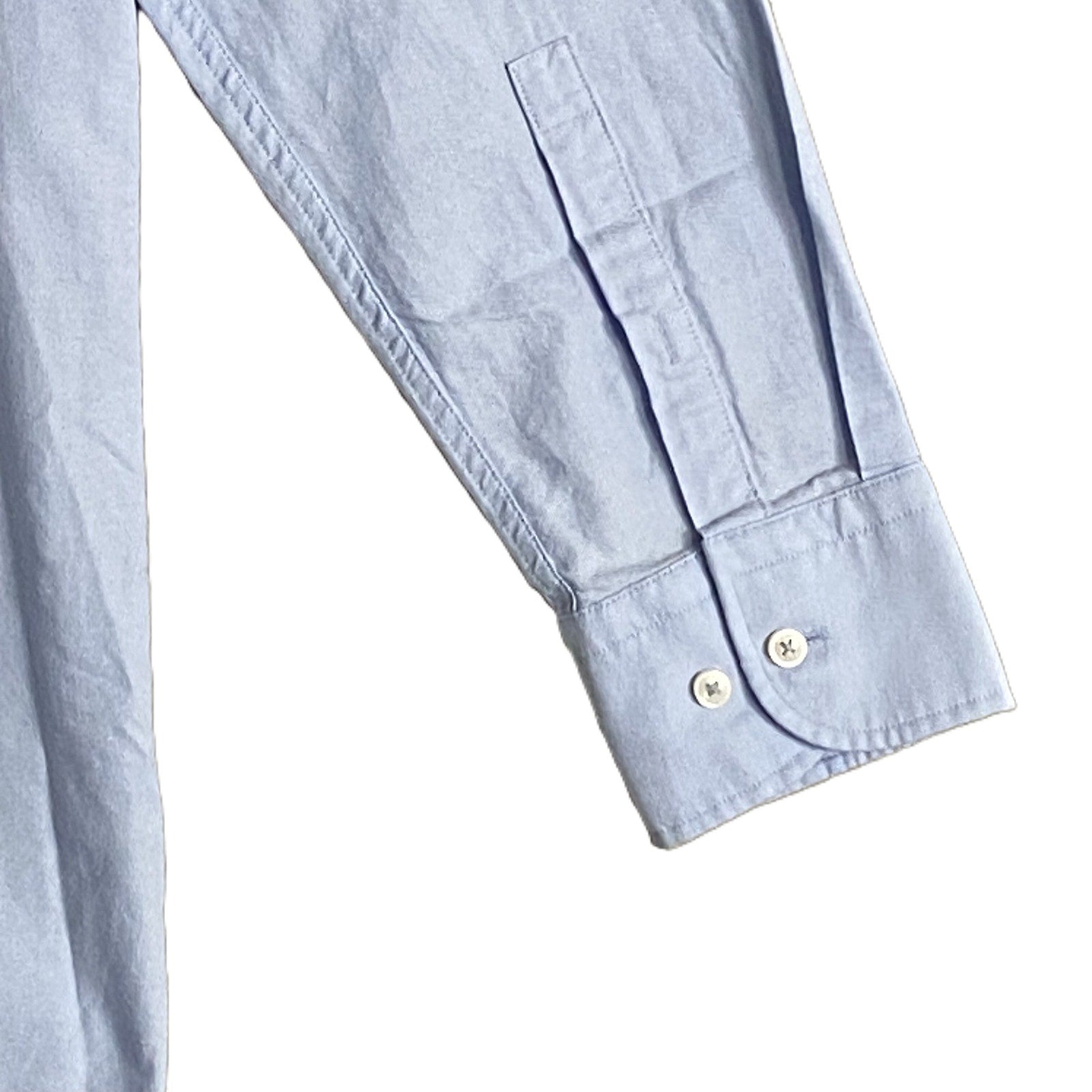 Boss Dress Shirt Men's Medium 15.5 32/33 Sharp Fit Long Sleeve Cotton Blue