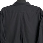 Roundtree & Yorke Dress Shirt Men's 20 36/37 Tall Slim Cotton Twill Black