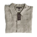 Michael Kors Linen Shirt Men's XL Classic Fit Short Sleeve Gray Heather