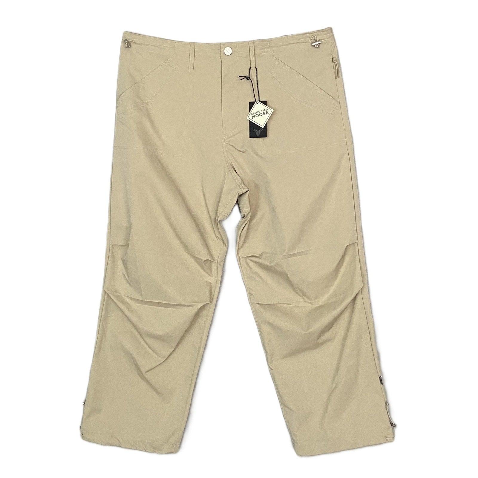 Cross Eyed Moose Pant Men's 38x29 Skydiver Tech Parachute Khaki