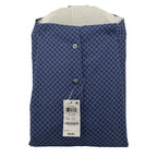 Alfani Dress Shirt Men's 14-14.5 32/33 Alfatech Slim Fit Blue Geo Print