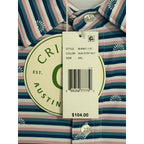 Criquet Polo Shirt Men's XXL Stretch Short Sleeve Sun Stripe Navy