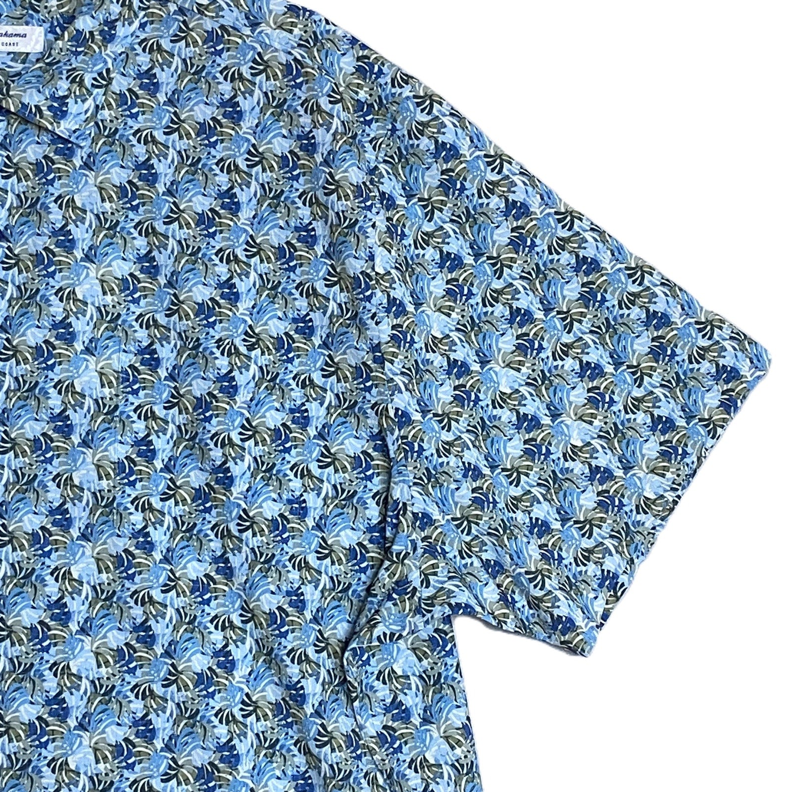 Tommy Bahama Shirt Men's 3XLT Big & Tall Bahama Coast Chico Palms Blue