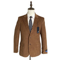 Nautica Men's 38 Regular Corduroy Sport Coat Modern Fit Camel Brown