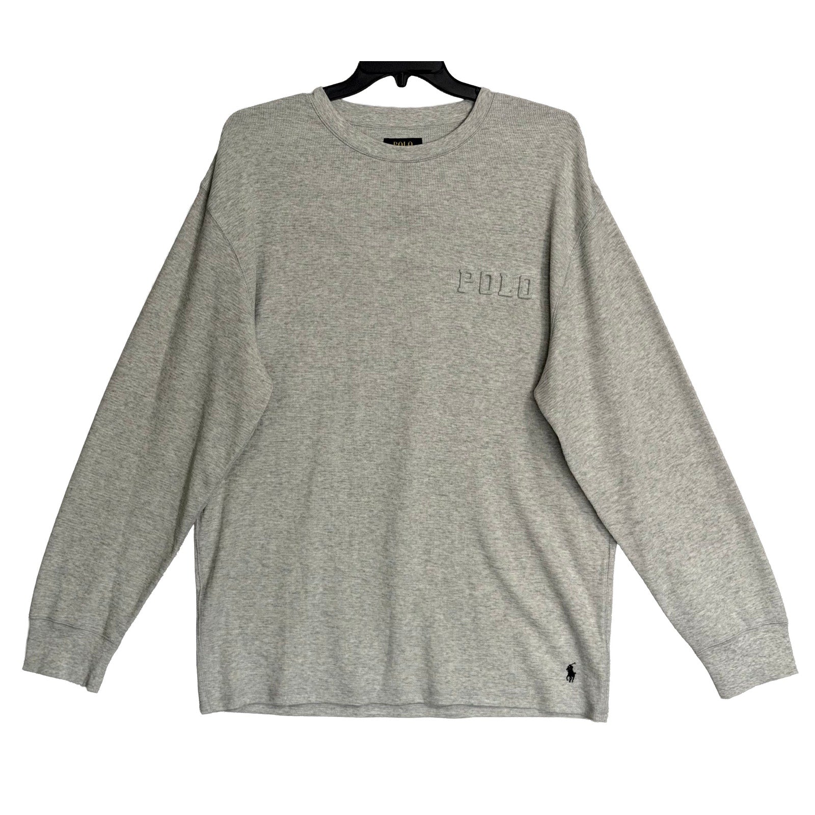 Polo Ralph Lauren Sleepwear Men's XXL Crew Neck Long Sleeve Knit Shirt Grey