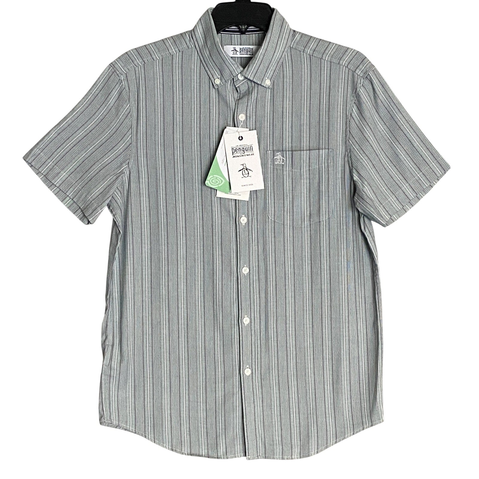 Original Penguin Shirt Men's Small Button-Down Shirt Multicolor Stripe