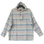 Tommy Bahama Shirt Men's XL Sand Linen Los Bellos Stripe Baja Bright Peach