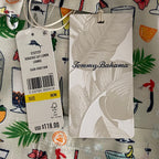 Tommy Bahama Shirt "The Veracruz Cay Lemon Lounge" Men's Medium Foggy Dew