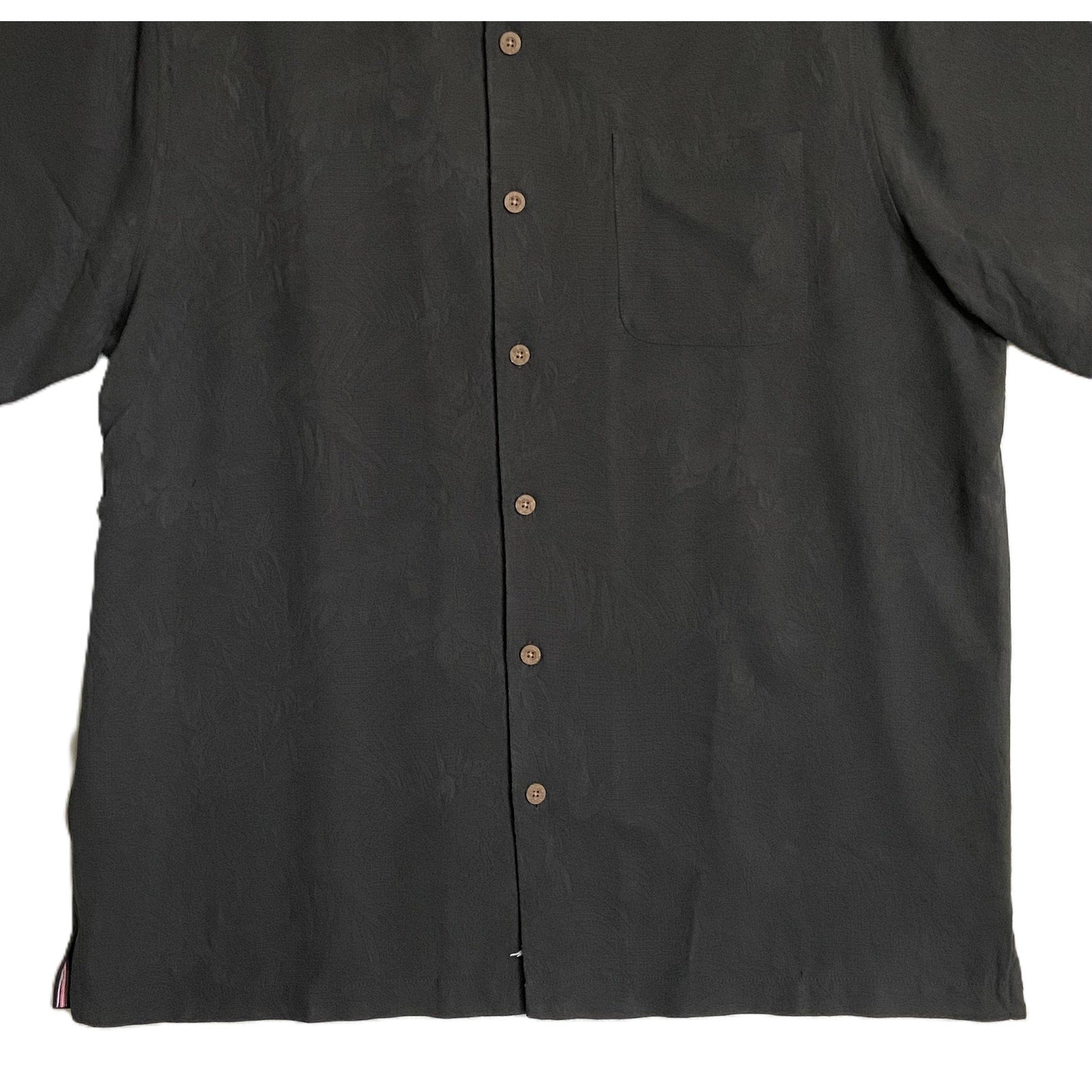 Tommy Bahama Shirt Men's XLT Big & Tall "Tropic Isles" Silk Black Floral NEW