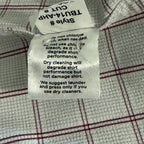 Mizzen+Main Shirt Men's XXL Leeward Trim Fit Long Slv Aluminum Hampton Plaid