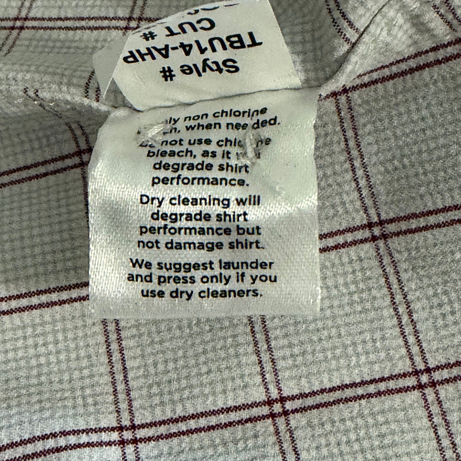 Mizzen+Main Shirt Men's XXL Leeward Trim Fit Long Slv Aluminum Hampton Plaid