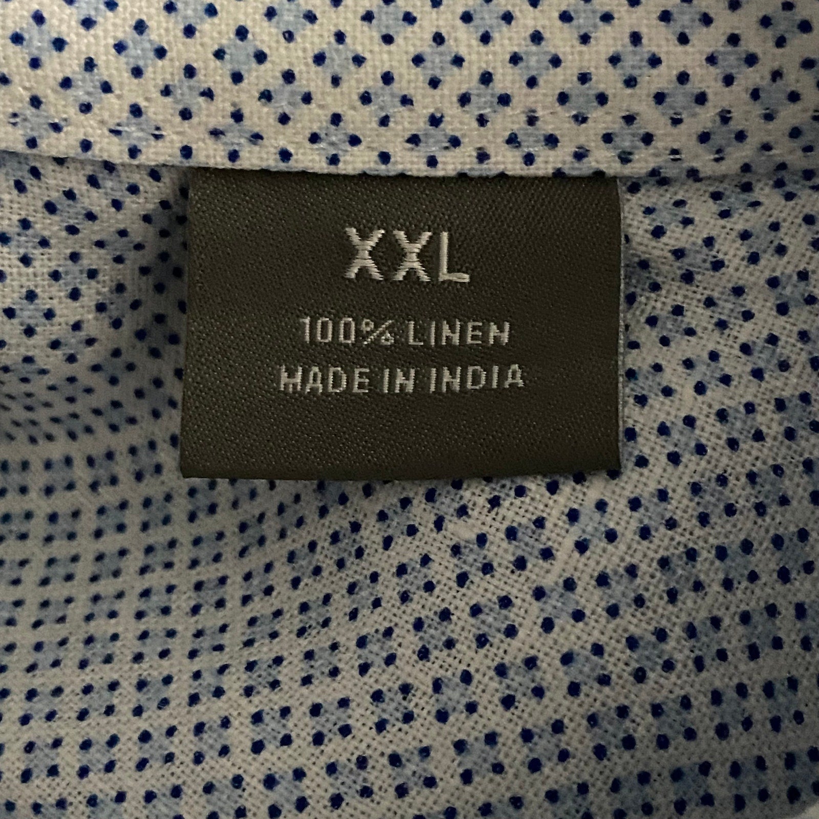 Daniel Cremieux Linen Shirt Men's XXL Signature Albini Fabrics Blue & White