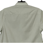 Quieti Casual Shirt Men's Large Short Sleeve Button-Down Cotton Green Check