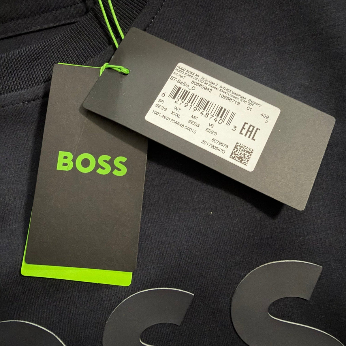 Boss Salbo Pullover Sweatshirt Men's 3XL Big & Tall Crew Neck Black