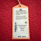 Faherty Heirloom Cotton Sweater Men's Medium Organic Cotton Crew Neck Red