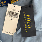 Polo Ralph Lauren Shirt Men's XL Buttonless Polo Cotton Linen Blue