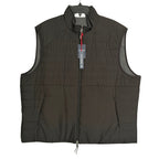 Daniel Cremieux Reversible Vest Men's XXL Full Zip Mock Neck Black Grey
