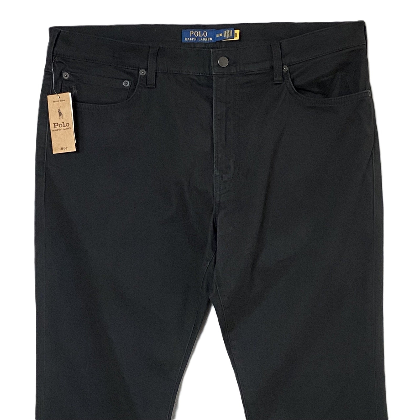 Polo Ralph Lauren Jeans Men's 36"x30" Varick Slim Straight Denim Jeans Black