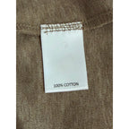 Daniel Cremieux Mock Neck Shirt Signature Solid Interlock Men's XL Brown