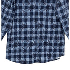 Daniel Cremiuex 38 Kyoto Men's Large Gingham Print Shirt Long Sleeve Blue