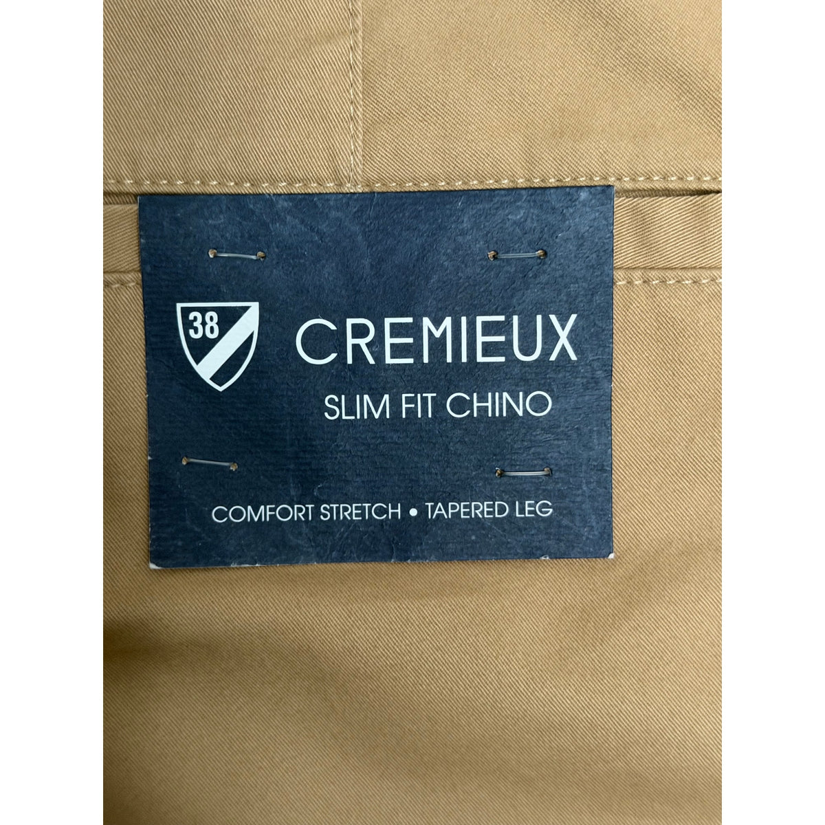Daniel Cremieux Slim Fit Chino Men's 28"x30" Comfort Stretch Tapered Leg Tan