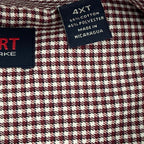 Roundtree & Yorke TravelSmart Big & Tall Men's 4XT Dress Shirt Red Check